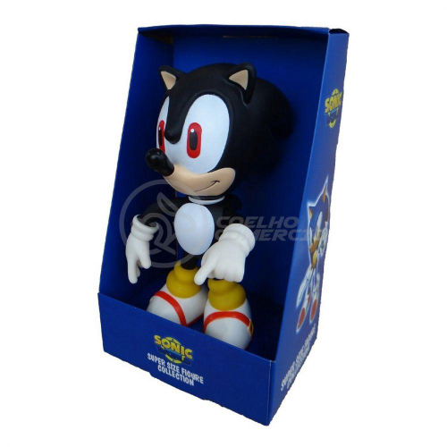 Boneco Action Figure Shadow Sonic Black Preto Articulado Grande