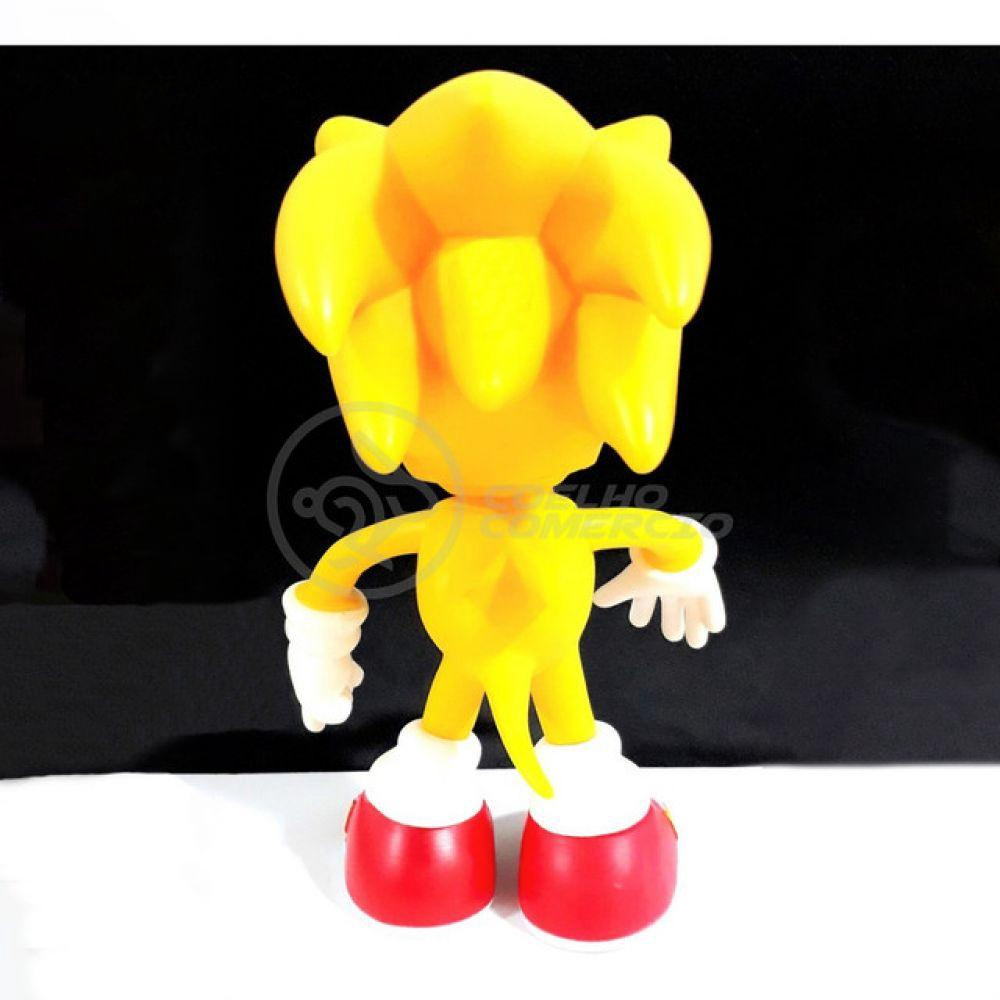 Boneco Sonic Amarelo Action Figure Personagem Articulado