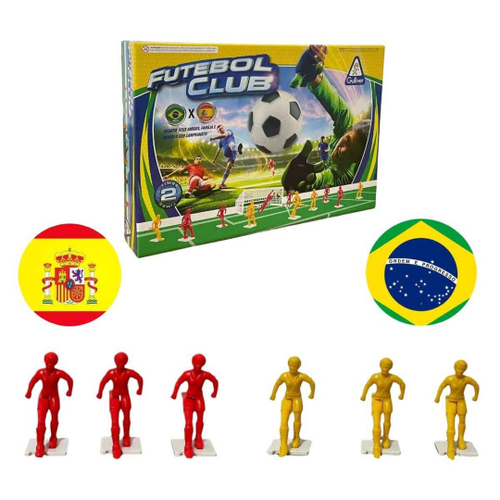 Jogo Futebol Botão Club Brasil x Argentina Original Gulliver em