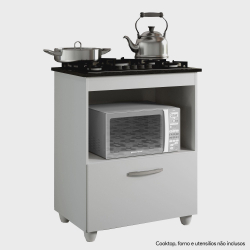 Balcão para Cooktop 5 Bocas Branco Salvia - Kaiki Móveis é boa?