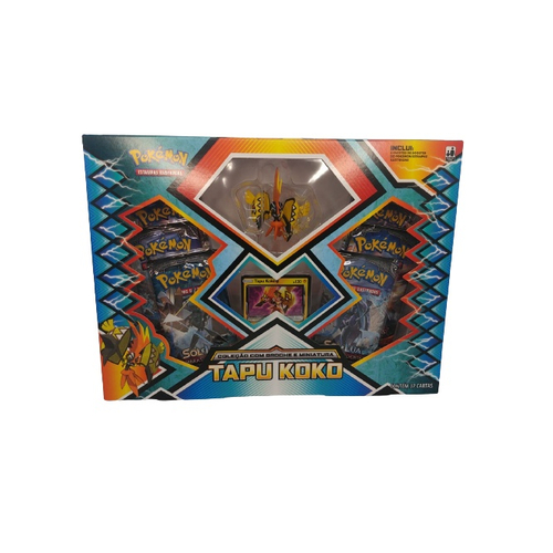 Jogo de Cartas e Baralho Box Pokémon Tapu Koko Com Broche E Miniatura 37  cartas Copag - Ri Happy