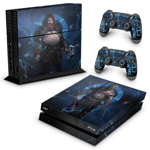 Console Playstation 4 + God of war ragnarok + 2 Controles Sem Fio