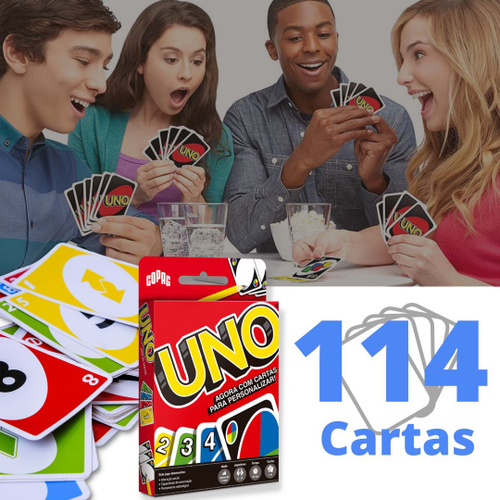 2 Unos Jogo Baralho Com 114 Cartas Personalizar COPAG ORIGINAL - Torres Shop