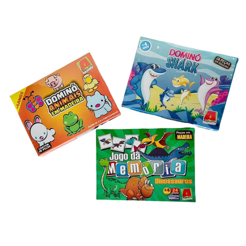 Kit 5 Jogos De Tabuleiro Infantil Vários Temas Jogo Infantil