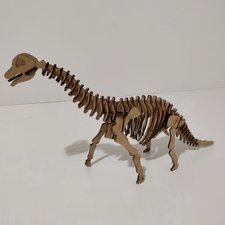 Dinossauro T-Rex p/ montar, Quebra-Cabeça 3D, 27 peças, Brinquedo e  decoração MDF