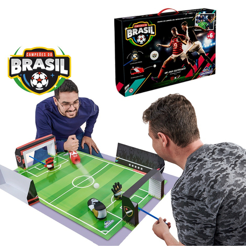 Jogo Futebol De Mesa Game Chute 2 Em 1 BrinqueMix Brinquedo