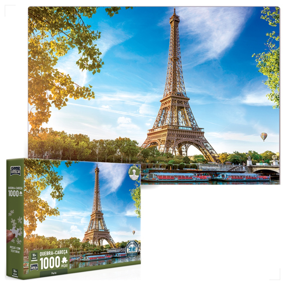 Puzzle Quebra-cabeça Paris Torre Eiffel - 1000 Peças - Toyster