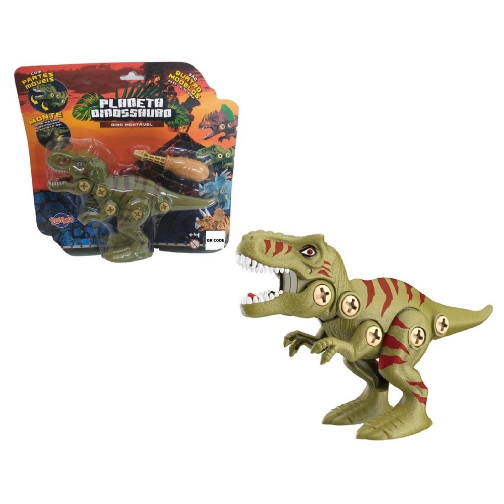 Dinossauro De Brinquedos T Rex Dino Planet 50 Cm Sem Som- Miketa