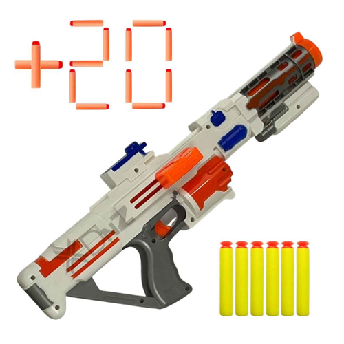 Rifle De Precisão Sniper De Brinquedo Arma Mira A Lazer Nerf