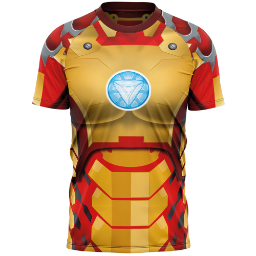 Camiseta Infantil Led Homem de Ferro Manga Curta Marvel