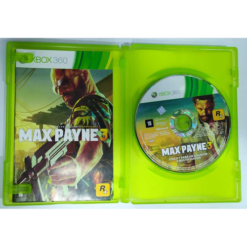 Jogo Max Payne 3 Xbox 360 - Original Mídia Física - Barato!