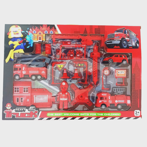 Kit 9 Brinquedo Carrinho Bombeiro Trator Caminhão Menino no Shoptime