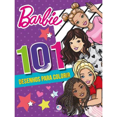 Box De Atividade Barbie Jogo Brinquedo Carton Colorir Cartas, Copag,  Multicor