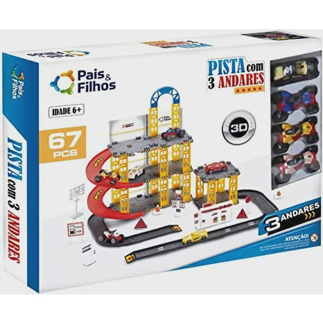 PISTA DE CARRINHOS INFANTIL SPEEDSTER HELICÓPTERO DOUBLE PARK