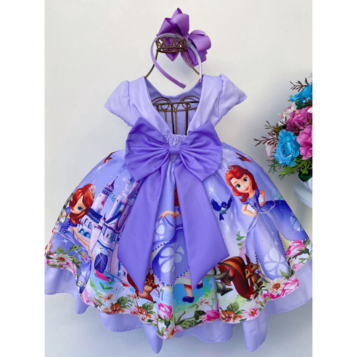 Vestido Princesa Sofia para festa infantil