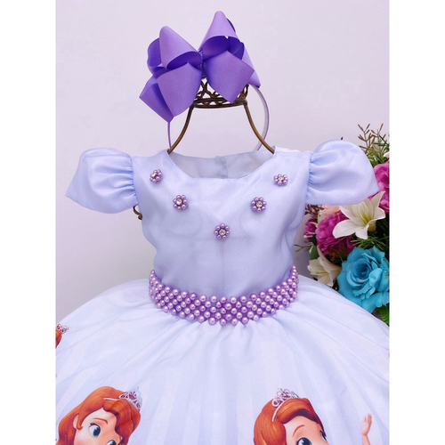 Vestido Infantil Princesa Sofia Lilás na Americanas Empresas