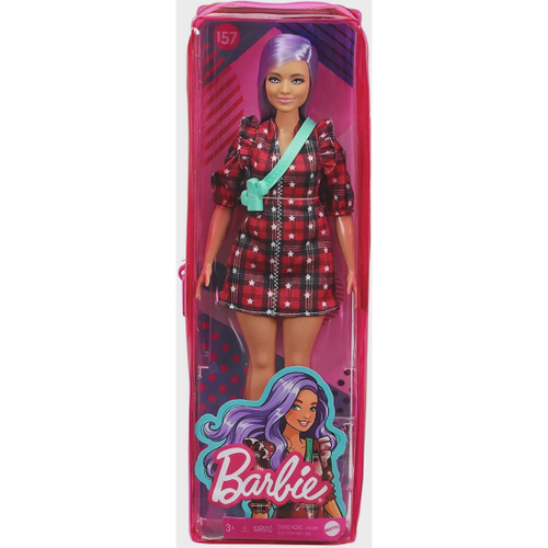 Barbie Fashionistas Boneca 188, Curvy, Cabelo Preto, Vestido Rosa & Preto  Verificado, Colar de Amor, Tênis Rosa, Brinquedo para Crianças de 3 a 8  Anos no Shoptime