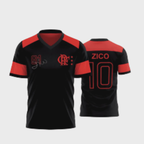 Camiseta Time Flamengo Zico Licenciada Libertadores 81 no Shoptime