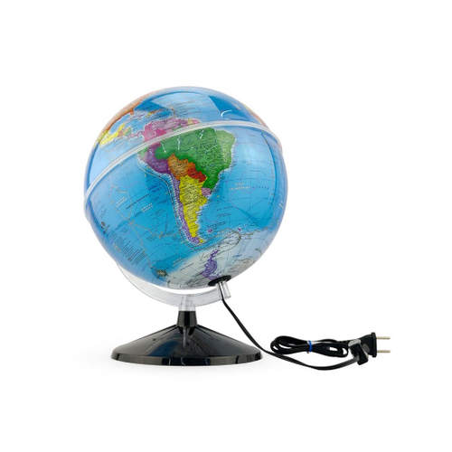 Globo terrestre histórico 30cm com luz, Bivolt, Tecnodidattica