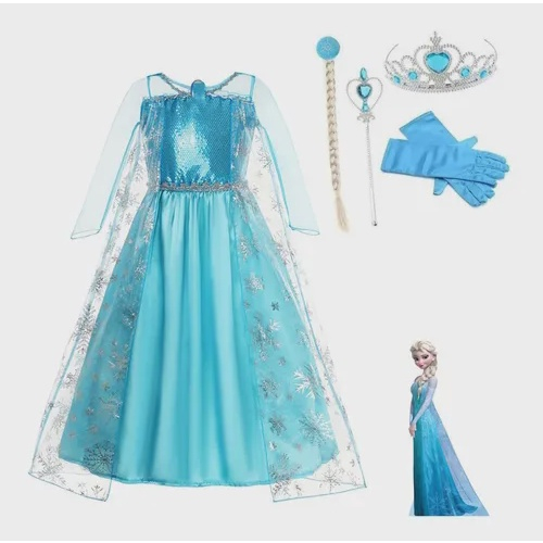 Vestido infantil Frozen 2 com Elsa e Anna na floresta em Promoção na  Americanas