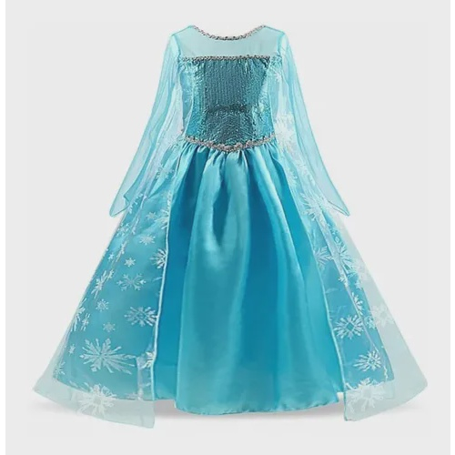 Fantasia Vestido Elsa Frozen Som e Luz com Capa