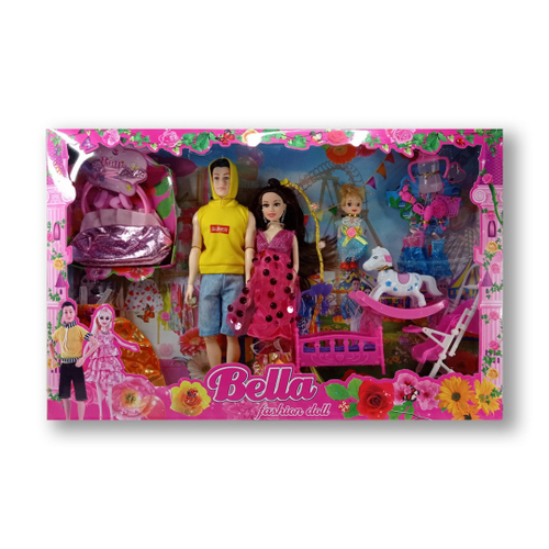 Boneca Gravida Estilo Barbie Andador Carrinho Bonequinha morena