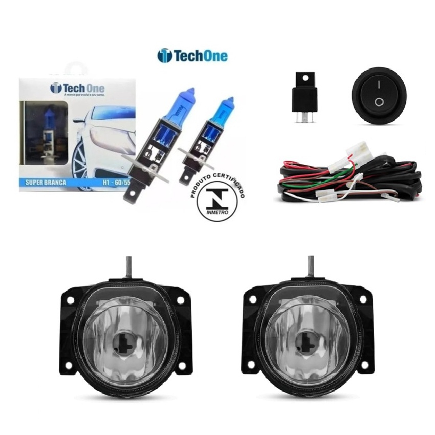 Kit Farol De Milha Auxiliar Neblina Fiat Palio Weekend