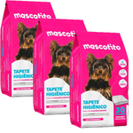 Combo 3 Tapetes Higiênicos Mascotito 60x55cm C/30 Unidades