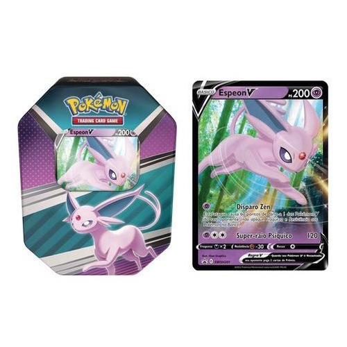 Jogo de Cartas - Pokémon Lata - 25 cartas - Evoluções de Eevee - Sylveon -  Copag em Promoção na Americanas