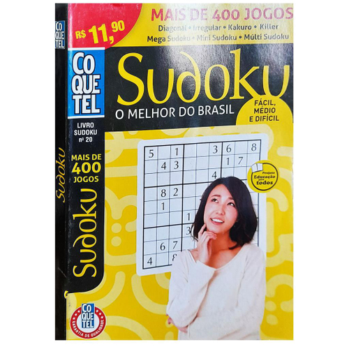 Livro Jogo Sudoku Importado Nível Fácil Médio e Difícil em Promoção na  Americanas