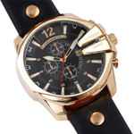 Relógio Magnum Sports Cronógrafo MA34950D Pulseira de Couro Preto