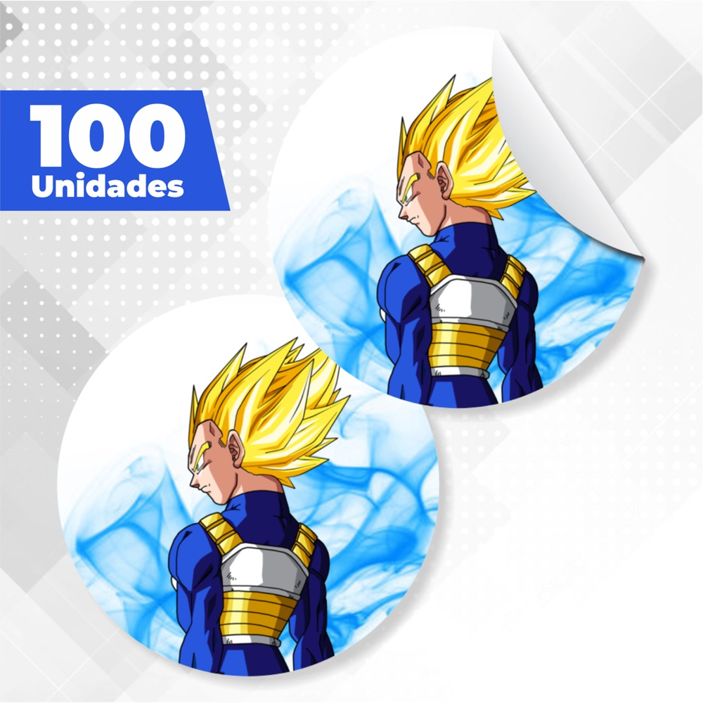 100 Etiquetas Escolares Dragon Ball Z - Pacote Completo