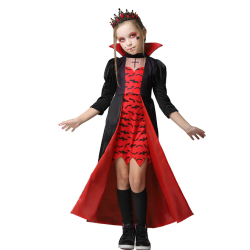 Fantasia Halloween Infantil Vampiro Luxo até o tamanho 10