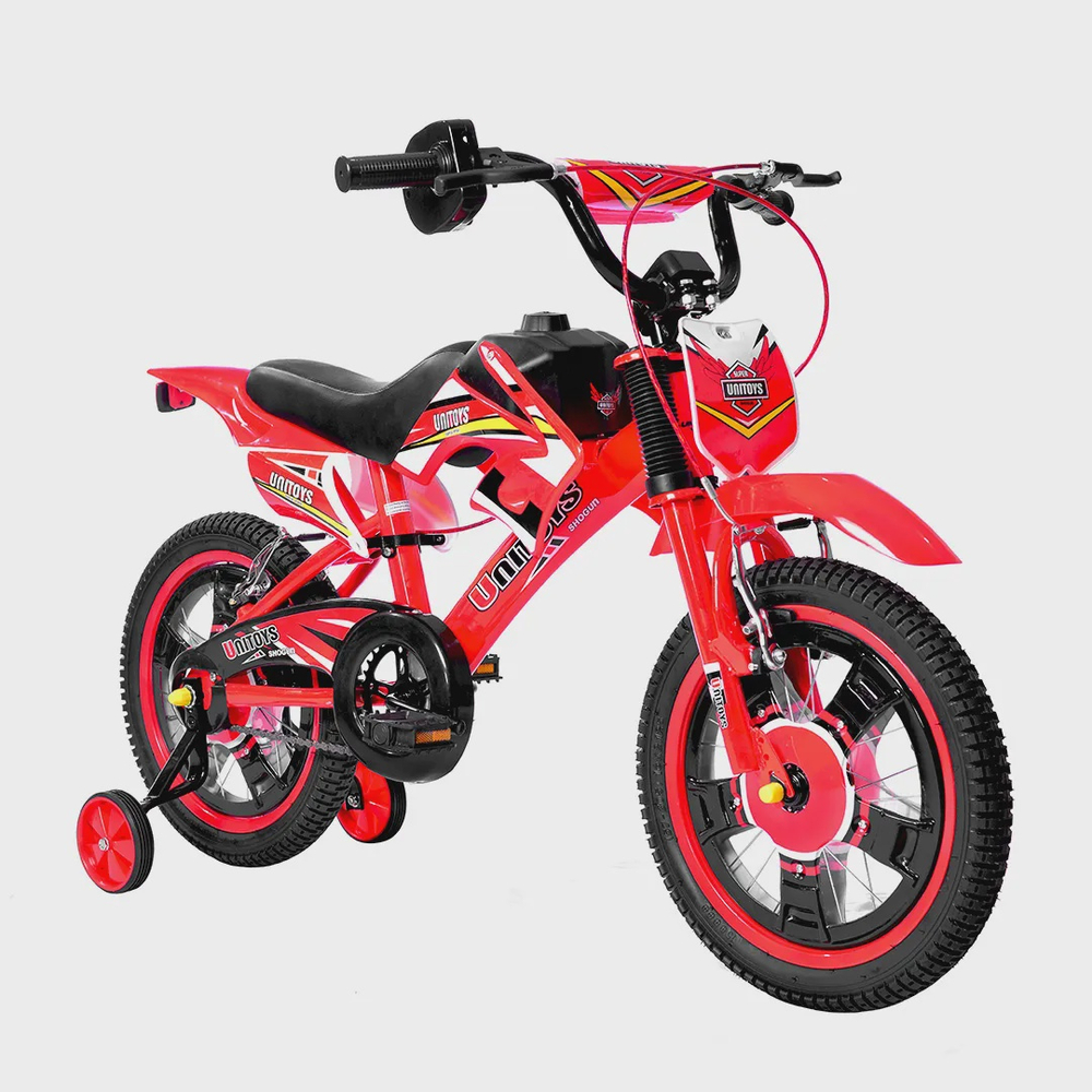 Bicicleta Aro 16 Moto Cross Rosa - Uni Toys