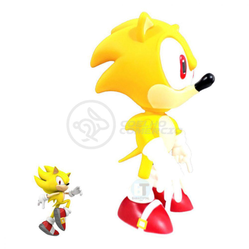 Boneco Sonic Amarelo Action Figure Personagem Articulado