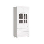Guarda-Roupa Infantil Reller Katatu 2 Portas – Branco Brilho – 10025