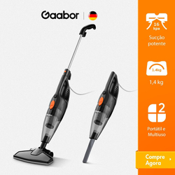 Aspirador de Pó Vertical Gaabor 2 em 1 Doméstico Leve Preto 16.000Pa Sucção Forte Menor preço em Aspirador de Pó Vertical Gaabor 2 em 1 Doméstico Leve Preto 16.000Pa Sucção Forte