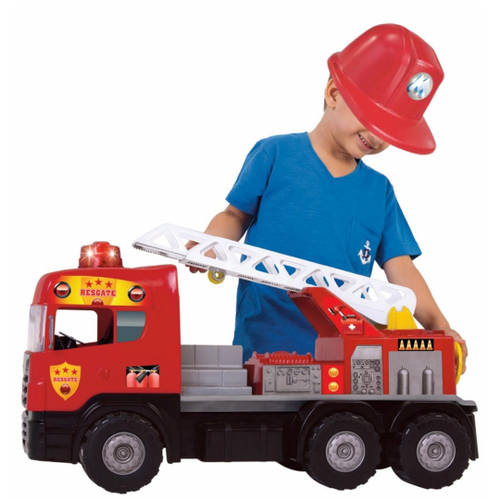 Grande caminhão de bombeiros das crianças brinquedo carro menino