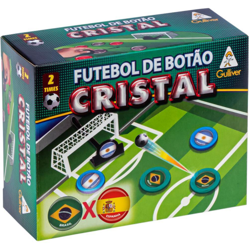 Jogo de Futebol de Botão - Cristal - Brasil x Espanha - Gulliver