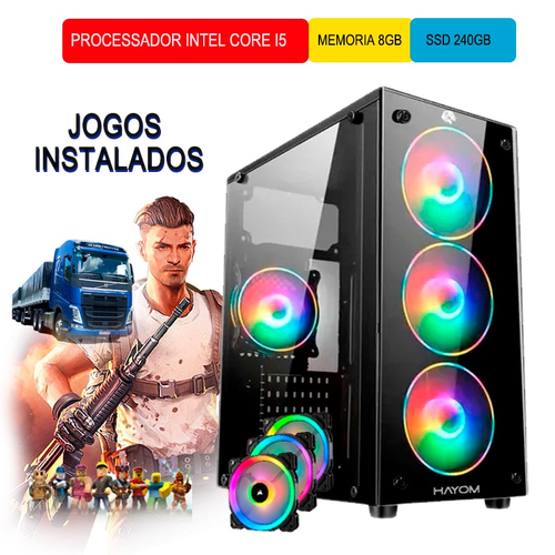 Cpu Computador Pc Gamer Barato Completo Amd - 8gb Ddr4 - Ssd