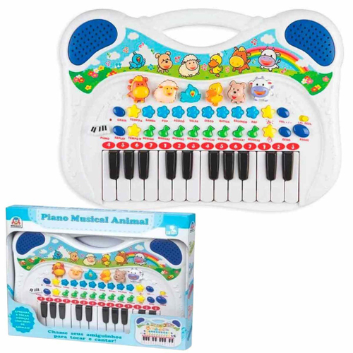 Piano musical infantil com pezinho som estilo profissional teclado musical  para crianças em Promoção na Americanas