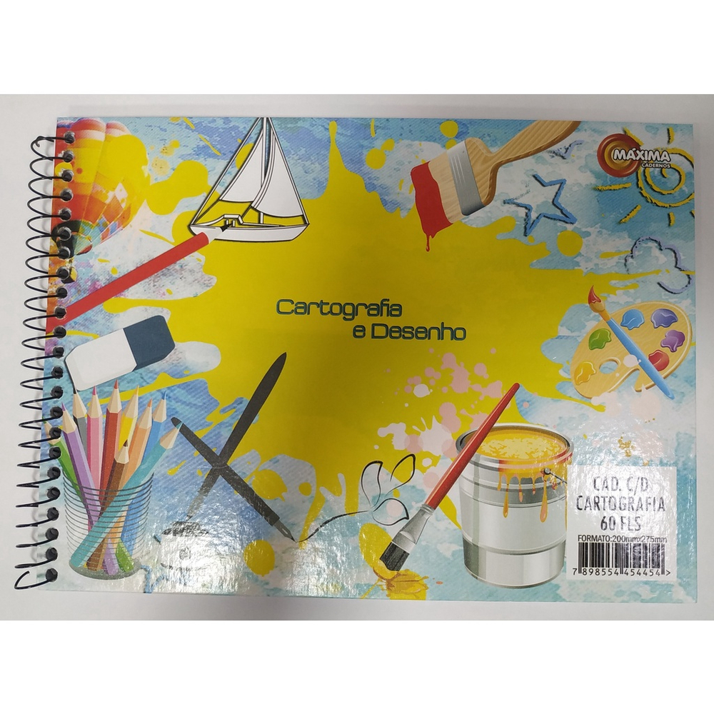 Caderno de Desenho Capa Dura Espiral A4 60 Folhas Dinossauro no Shoptime