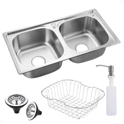 Cuba dupla cozinha gourmet com kit acessórios aço inox é boa?