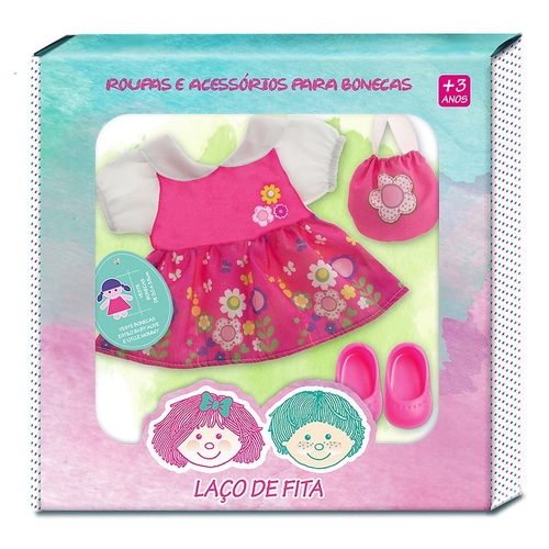 Kit Roupa de Boneca Baby Alive e Little Mommy Vestido Dente de