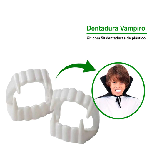 Kit Vampiro - Maquiagens e Dentadura - Halloween - Fantasias para Festa -  Magazine Luiza