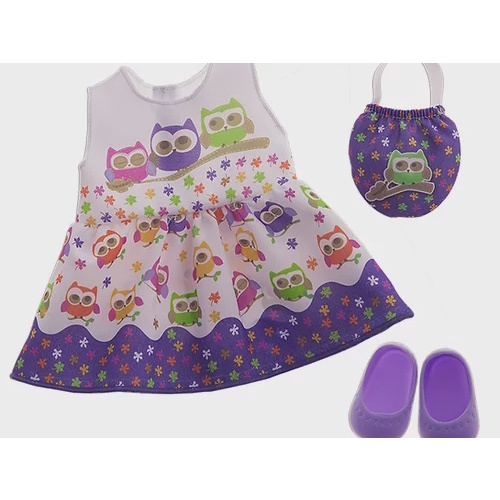 Kit Roupa de Boneca Baby Alive e Little Mommy Vestido Dente de