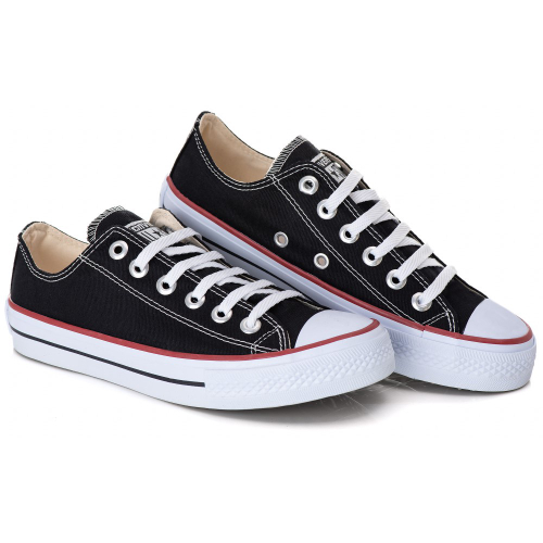 Tênis All Estrela Star Preto Chuck Taylor Lift Cano Baixo no Shoptime