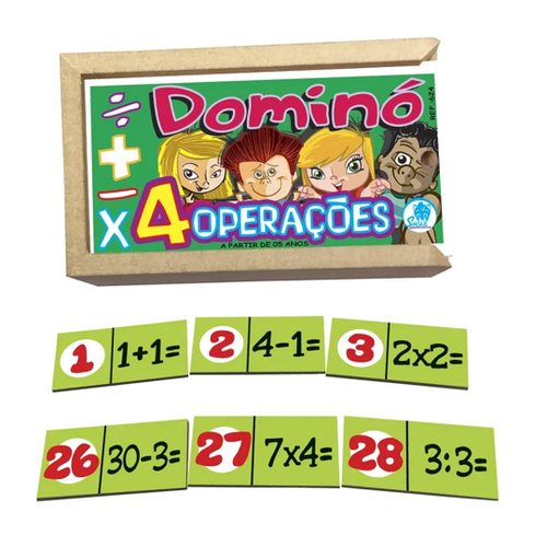 Jogo Dominó De Multiplicação Infantil Educativo Em Madeira na Americanas  Empresas