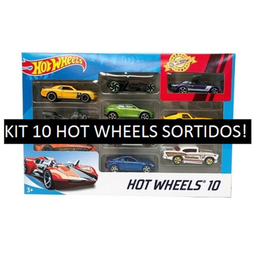 Carros Hot Wheels - Kit Coleção com 10 - Sortidos - Mattel no Shoptime