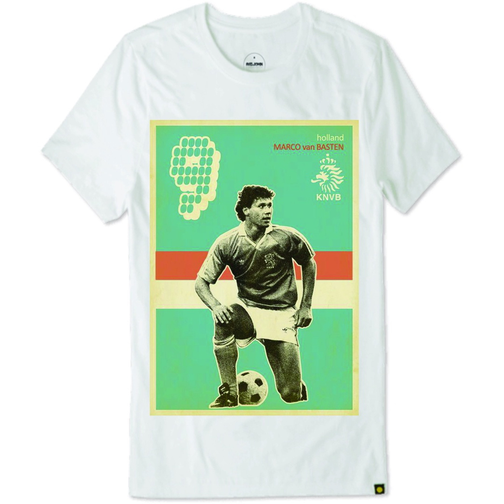 Camiseta Marco Van Basten lendas do futebol sele o da holanda